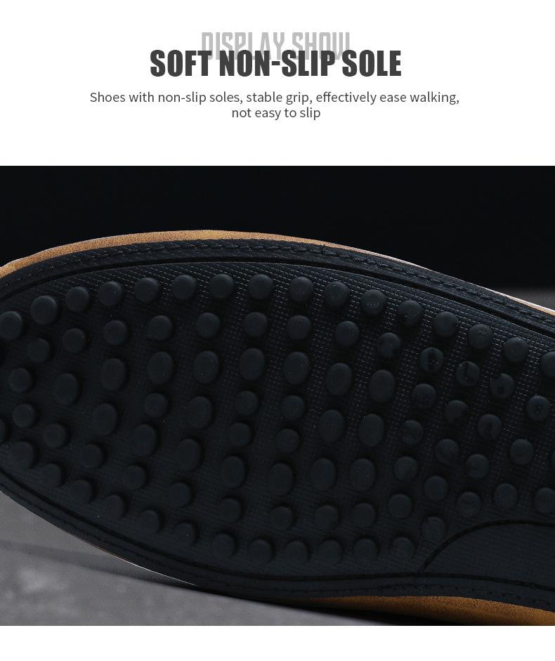 Fashion New Style Cowhide Men's Driving Shoes Retro Men's Loafers Casual Leather Shoes