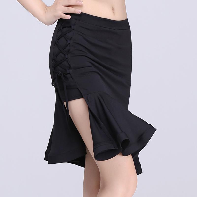 Women's Latin Dance Bodycon Skirt with Fishbone Side Slit