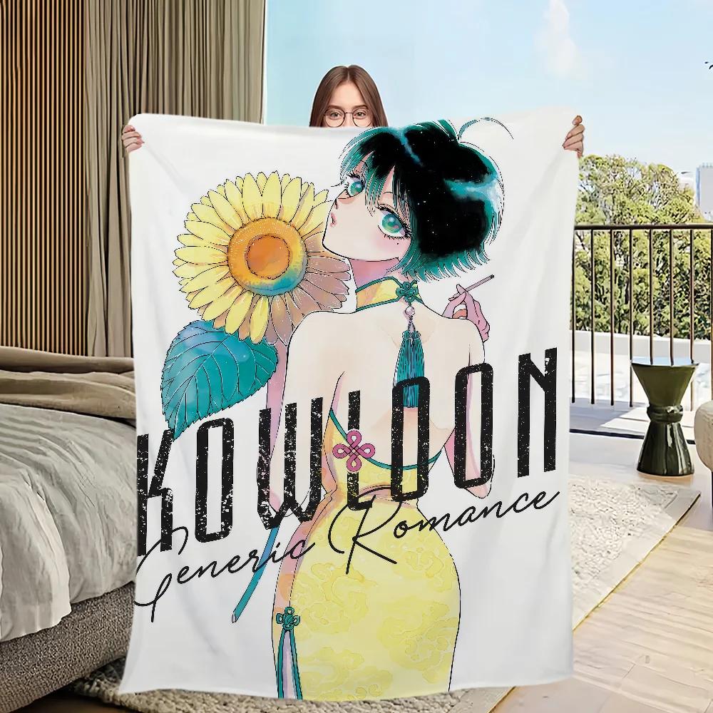 Warm Soft Plush Anime Flannel Throw Blanket for Sofa Living Room Bedroom Office Travel Gift