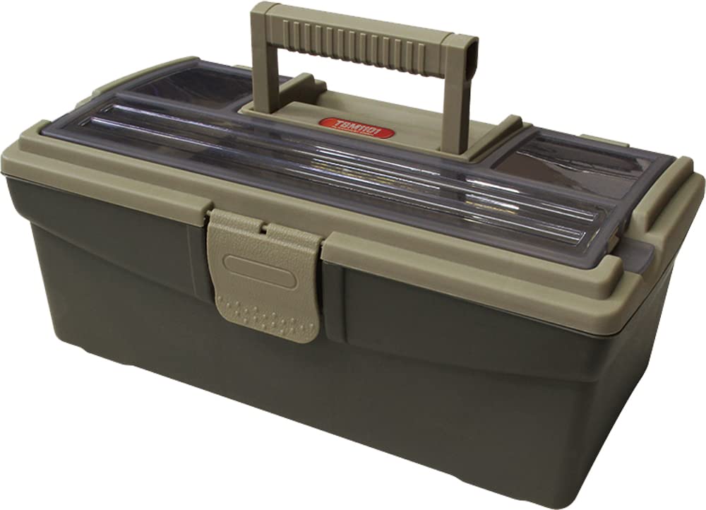 

Ящик для рыболовных снастей Osaka Fishing Gear Темно-оливковый TBM1101DOT Коробка для хранения Компактный ящик для снастей (ОГК) (2 уровня) Двухцветная [Двухъярусная коробка]