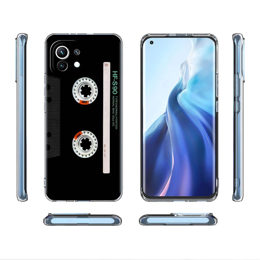 Vintage Cassette Tape Retro Style Clear Case For Xiaomi Mi Poco X3 NFC M3 Pro F3 F1 11 Lite 12 Note 10 11T 9T Phone Cover