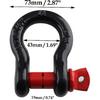 2Pcs 5/8 Inch D Ring Shackle, D Shackle Rugged 19.5 Ton(42990 Lbs) Maximum Break Strength, 3.25 Ton (7165 Lbs) Capacity (Pack Of 2)