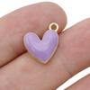 10Pcs Silver Plated Enamel Red Heart Charms Pendant For Jewelry Making Earrings Bracelet Necklace Accessories Diy Findings