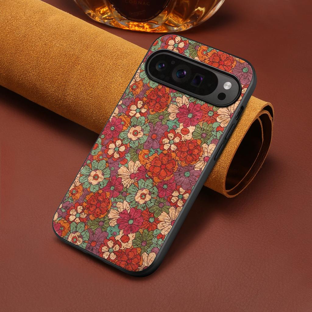 For Google Pixel 10/Pixel 10 Pro Case Flower Print PU Leather+PC+TPU Phone Cover