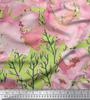 Soimoi Japan Crepe Satin Fabric Peony Watercolor Printed Craft Fabric by the metre 42 Inch
