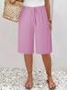 European & American Women's Mid-Length Solid Color Casual Fashion Pants