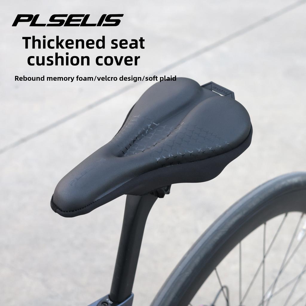PLSELIS Soft Hollow Road Bicycle Seat Cover Thickened Simple Folding Bike Seat Bag with Ventilation for Mountain Bikes