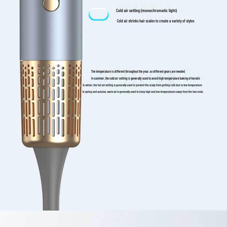 High-Power Negative Ion Hair Dryer with Quick Dry & Blue Light Care for Home Use