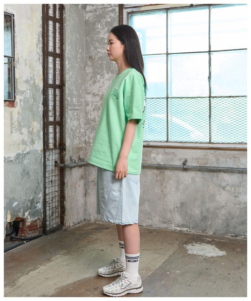 DOUBLE JD Pig Wash Curve Cut Shorts