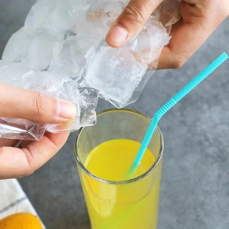 10 ks/sada Domácí pohodlí Jednorázové sáčky na výrobu ledu Chladicí sáček Forma na ledové kostky Nástroj na pití Ledový obklad Nástroje na výrobu ledu