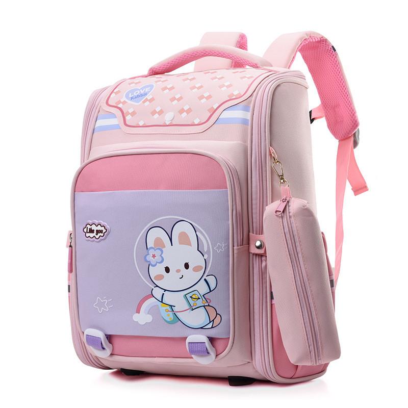 Adorable Animal Print School Backpack For Primary Students With Comfortable Shoulder Straps