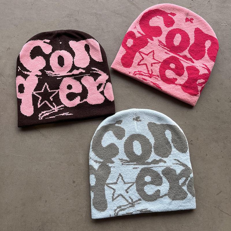Căciulă Tricotată Vintage Y2K Lână Acril Femei Beanie Iarnă Căciuli Calde Harajuku Hip Hop Casual Skullies Căciulă de Exterior