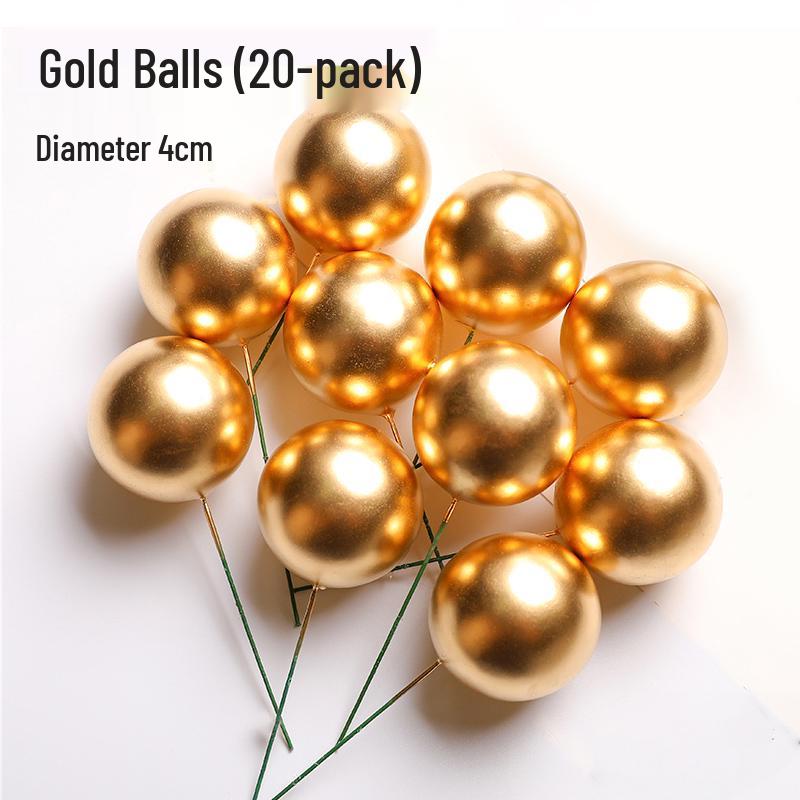 Cake Decoration Balls: Gold & Silver Spheres for Baking & Christmas Decor