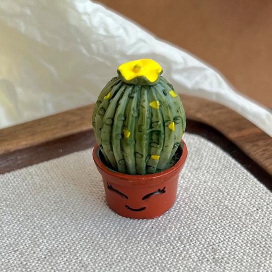 Cartoon Potted Cactus Fridge Magnet Resin 3D Mini Potted Plants Refrigerator Magnet Kitchen Home Office Decoration