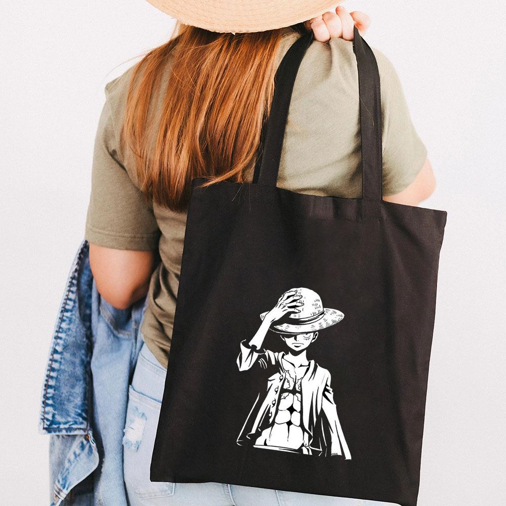 Japan Cartoon Comics One Piece Print Canvas Bag Student Shoulder Bag Tote Bag 0028