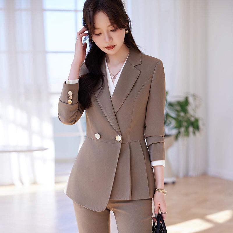 Women's Professional Suit for Spring/Autumn - Fashionable Formal Attire for Hotels, Sales, and Beauty Salons