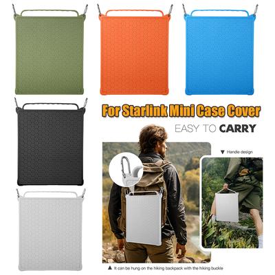 Protective Case Silicone Precision Cut for Starlink Mini Anti Drop Dustproof Shock Absorption with Carabiner Protective Cover