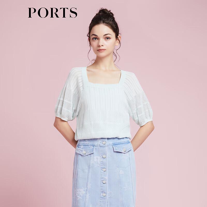 

PORTS Женский весенне-летний милый топ с квадратным вырезом XS