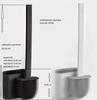 Toilet brush 365x65cm, freestanding or wall-mounted, Matte Black