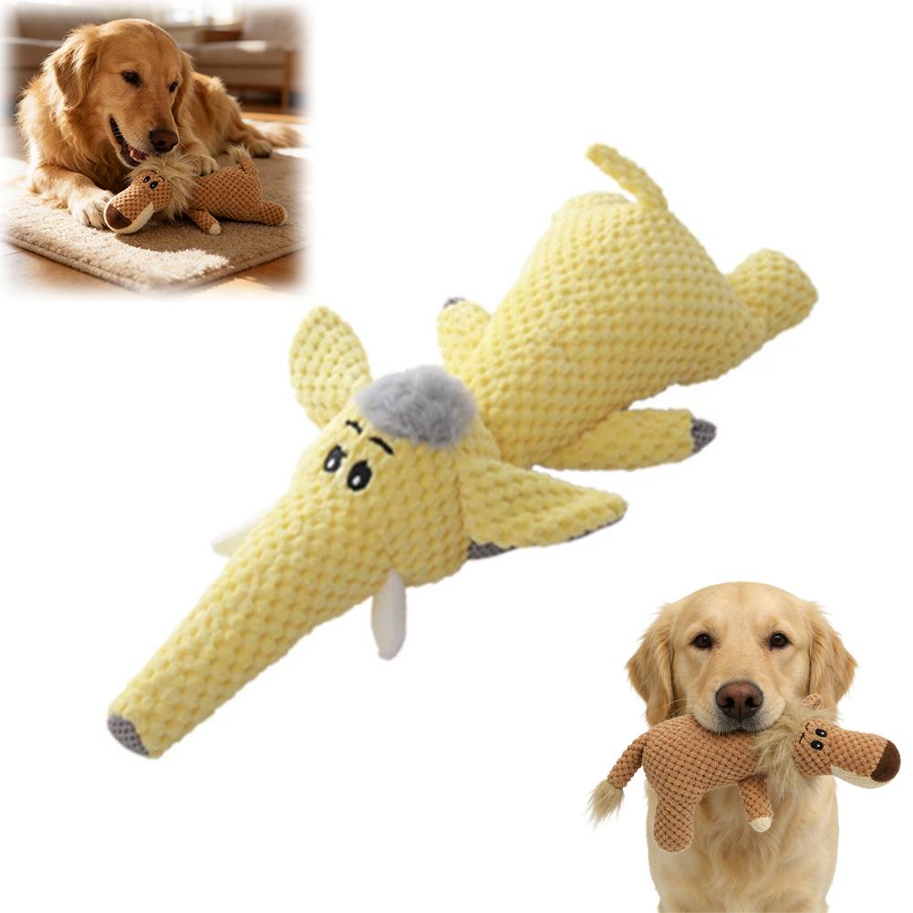 

Squeaky Plush Dog Chew Toy for Teeth Cleaning Interactive Puppy Toy with Cartoon Design Washable Plush Toy for Dogs