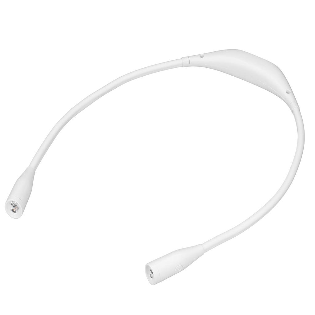 Neck Light USB Rechargeable 3 Brightness Levels 360 degrees  Flexible LED Neck Reading Lamp for Running RepairingWhite