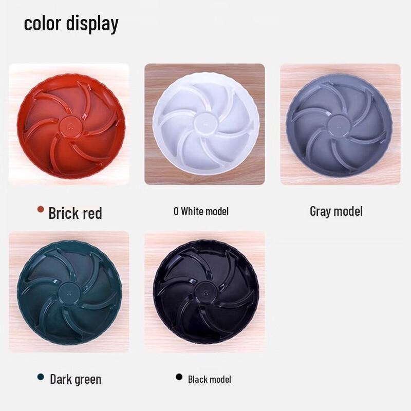 Movable Round Flower Pot Tray with Wheels