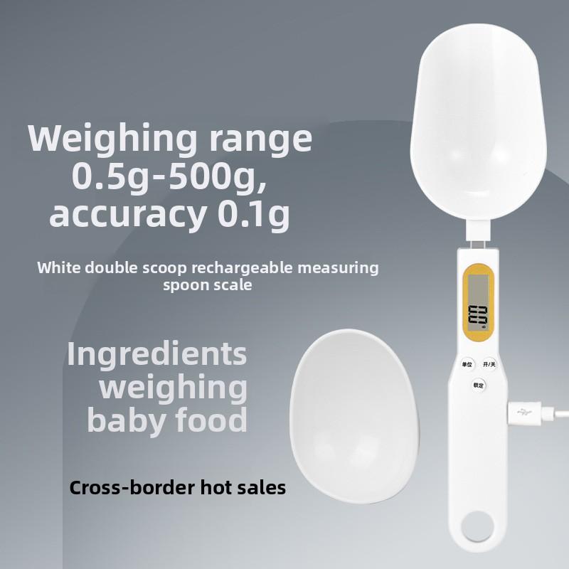 Electronic Measuring Spoon Scale Household Small Electronic Scale Weighing Spoon Weighing Kitchen Ingredients Food Scale Cat Food Weighing Gram