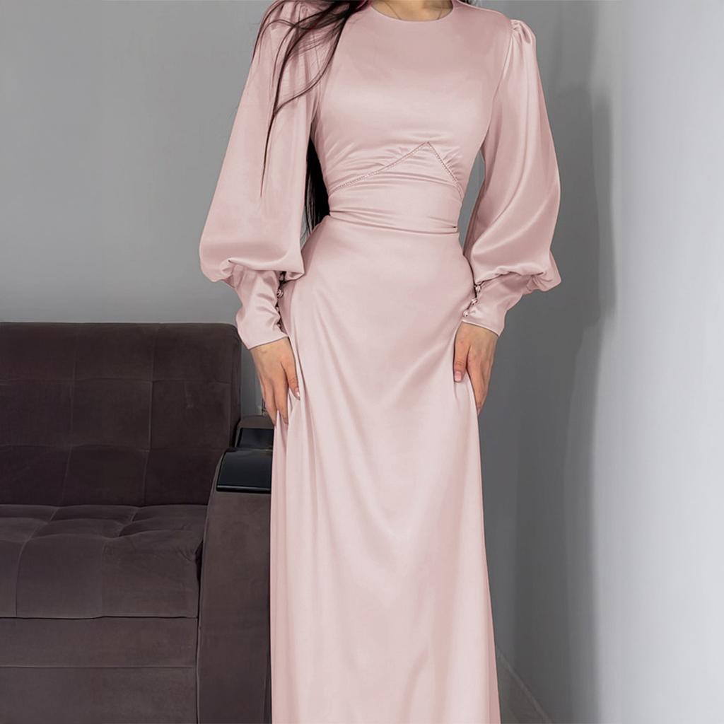 Elegant Style High-end Long-sleeved Long Skirt Dress Women's Clothing Autumn Winter 2025