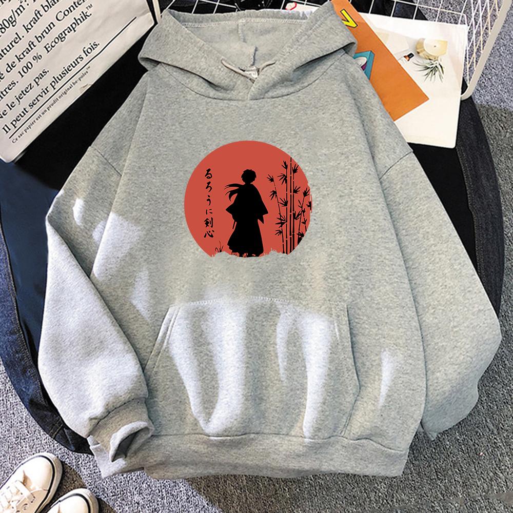 Rurouni Kenshin Sweatshirt Himura Samurai Japanese Anime Hoodie  Unisex Pullover Unisexga Graphic Hooded Streetwear Hip Hop Hoodies Y2k