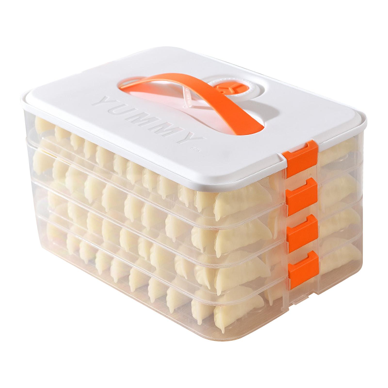 

Бытовая коробка для пельменей, многослойная коробка для быстрого хранения пельменей большого размера с крышкой, кухонная коробка, коробка для хранения свежих пельменей