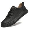 Mode Herren Sneaker Schnürschuhe Oxfords Hohe Qualität Trend Outdoor Bequeme Schuhe Echtes Leder Herren Freizeitschuhe Perforierte Schuhe