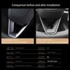 Steering Wheel Patch for Tesla Model 3+ Real Carbon Fiber Steering Wheel U-shaped Protective Cover 2026 New Model Y/Model YL