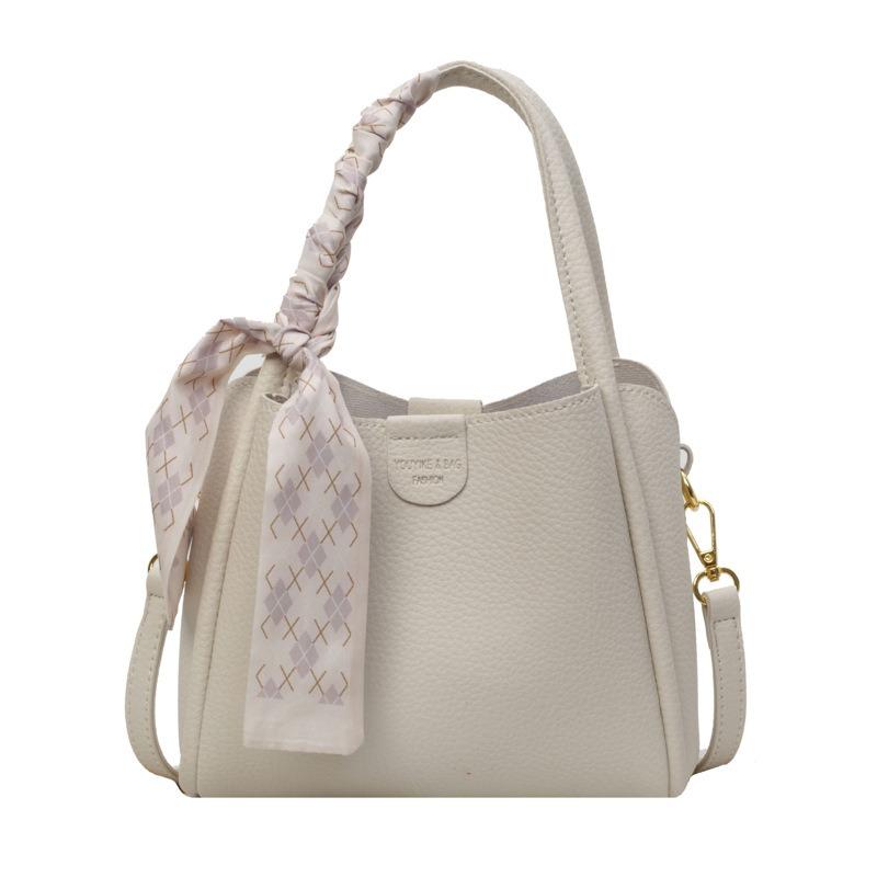Soft leather bucket bag handbag women's new high-end versatile vegetable basket bag large-capacity shoulder messenger bag