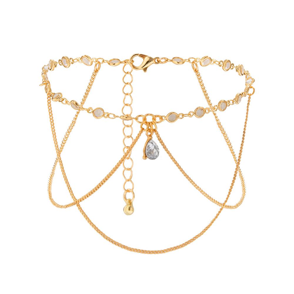 Arm Bracelet Adjustable Crystal Chain Arm Bangle Beach Pulseiras Bijoux Lover Bracelet Hip Hop Bangles For Women B070