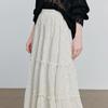 Women's French Polka Dot A-Line Midi Skirt