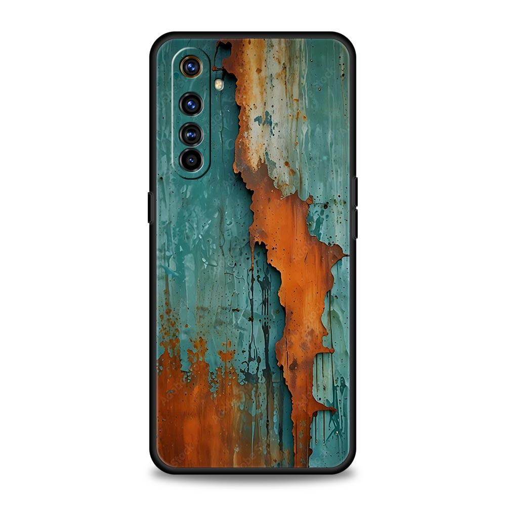 Vintage Industrial Style Rusty Case For Realme C67 C63 C55 C53 C35 C25 C21 GT 2 3 5 6 10 11 12 13 Pro Plus Soft TPU Phone Cover
