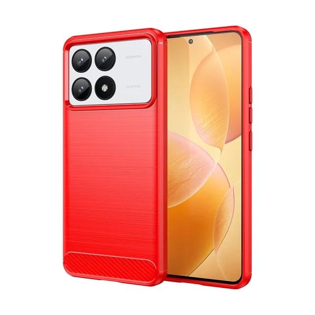 עבור Xiaomi Poco X6 PocoX6 Pro Case Armor סיבי פחמן TPU רך סיליקון כיסוי מאחור לטלפון כיסוי נרתיק