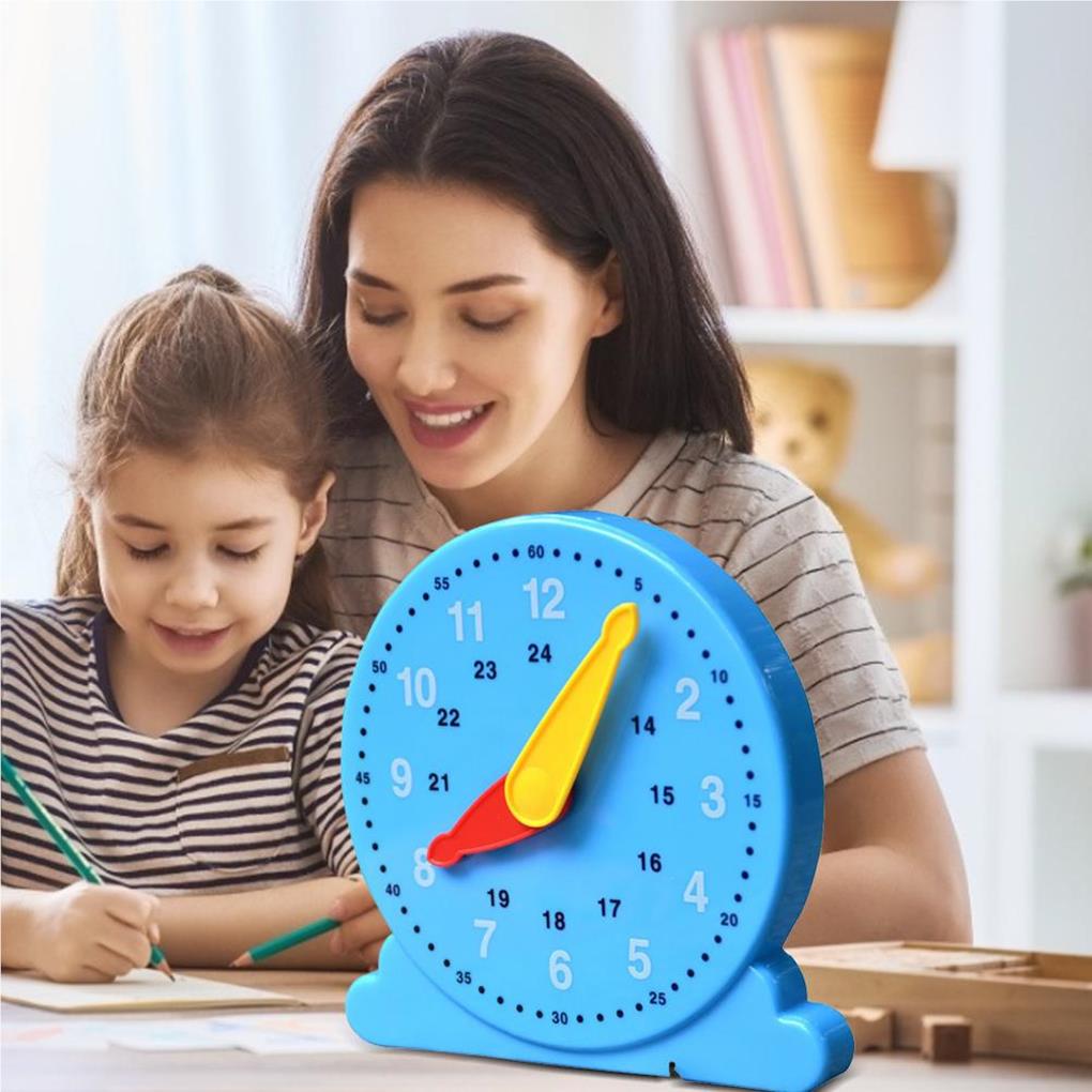 Children Educational Clock Toys Hour Cognition Preschool Teaching Aids Parent-child Learning Clock Model Adjustable Time