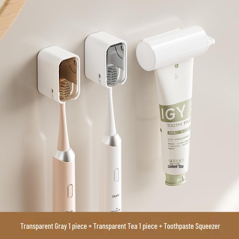 2025 Dustproof Wall-Mounted Toothbrush Holder for Electric Brushes