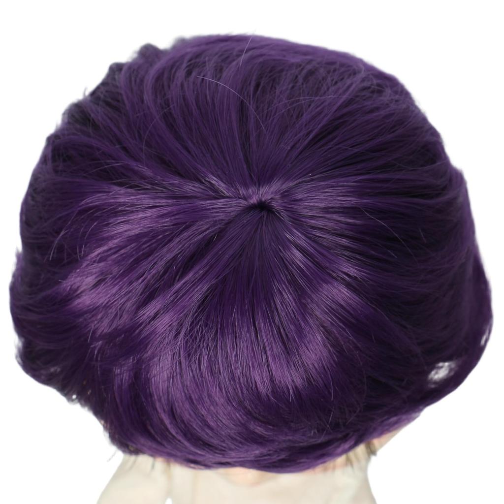 Linfairy inch Doll Short Curly Wig 9-10 (Purple)