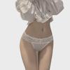 Soft Lace Bunny Tail T-Back Panties with Removable Fur Ball