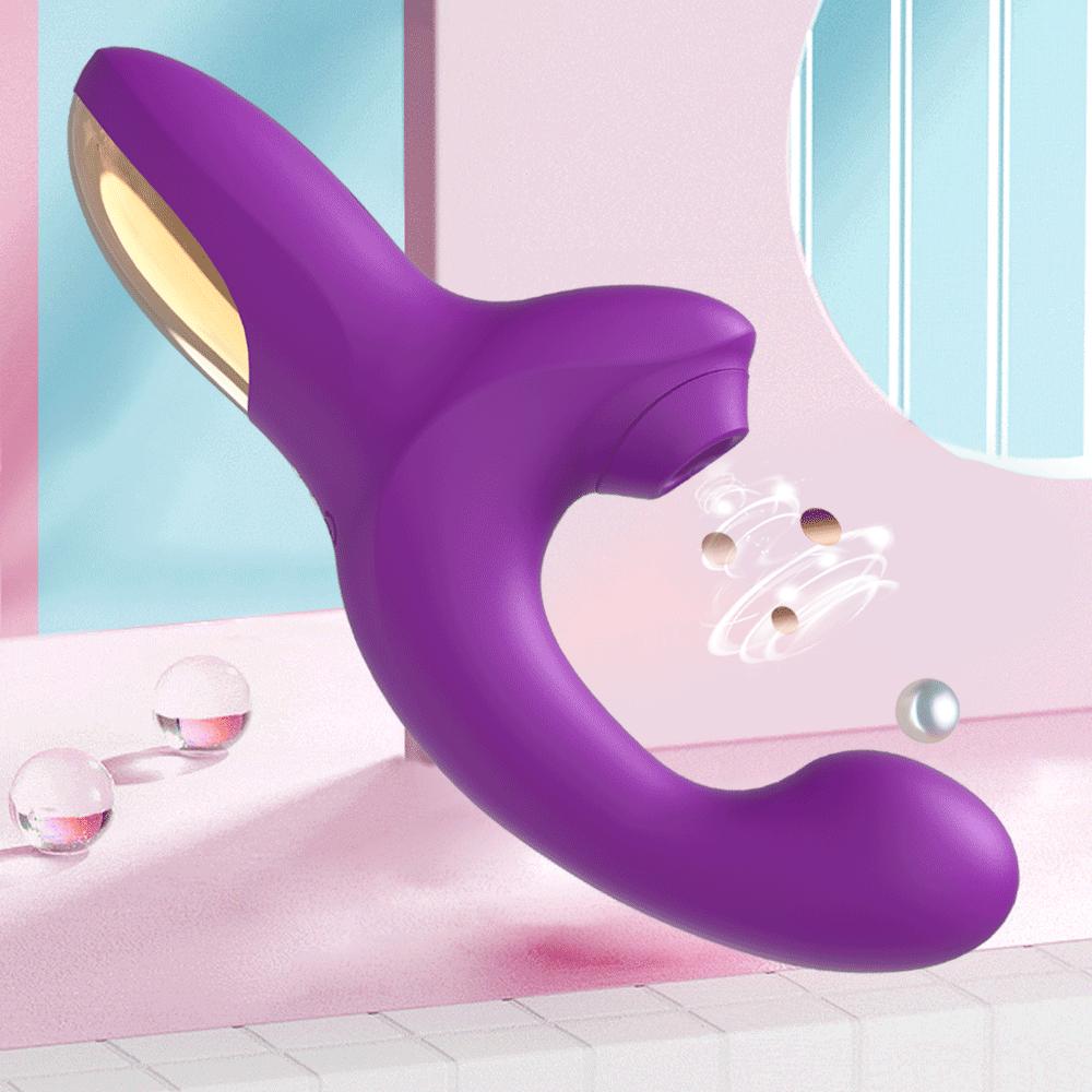 20 Speeds Powerful Dildo Vibrator Women Clit Nipple Sucker Vacuum Clitoris Stimulator Adults Goods Finger Wiggling Adults Sex Toy Climax Masturbator