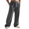 Herren einfarbige Cord-Hose mit Kordelzug und weitem Bein, lässig