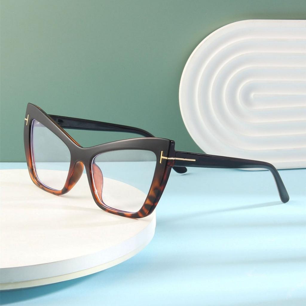 T-cat Eye Frame  New Anti-blue Light Mirror Female Fashion Retro Ins Lens Frame