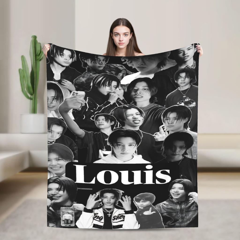 LngsOhyul Woojin Louis Blanket Warm Soft Novelty Plush Throw Blanket For Couch Chair Sofa Bed Flannel Bedspread Bed Cover