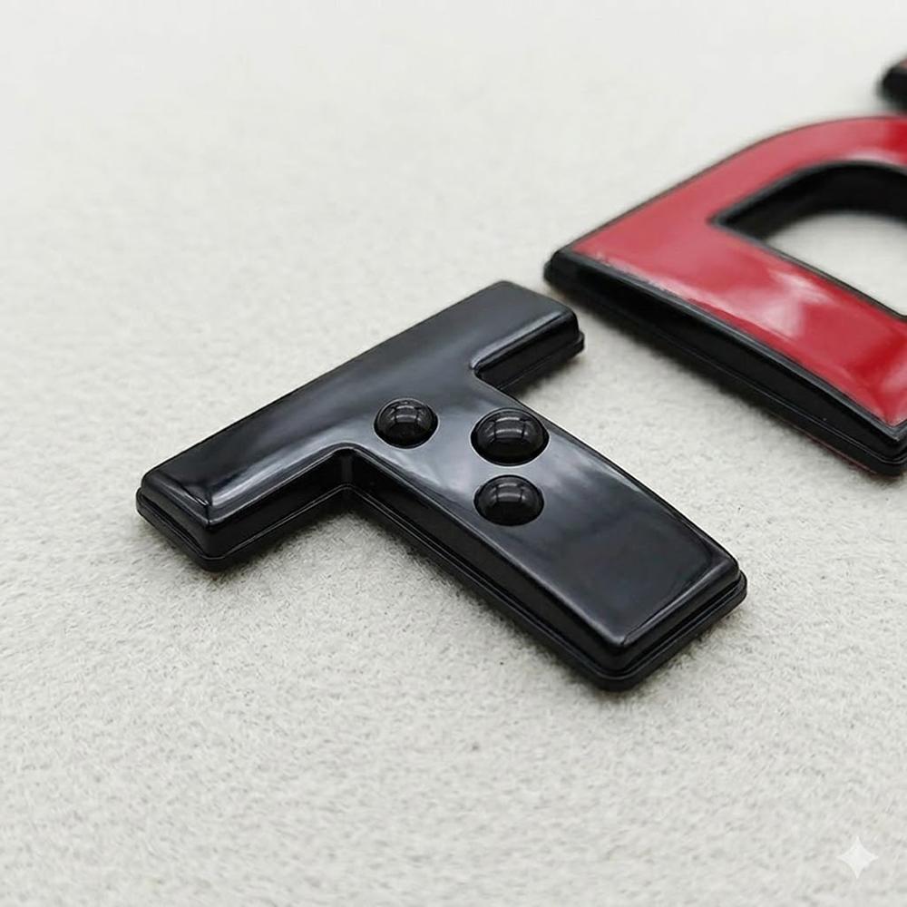 AAXS1 3D ABS Black Logo TDI Emblem Car Trunk Badge For VW Passat Jetta Touareg Tiguan Touran Golf 4 5 6 Caddy TDI Sticker Accessories