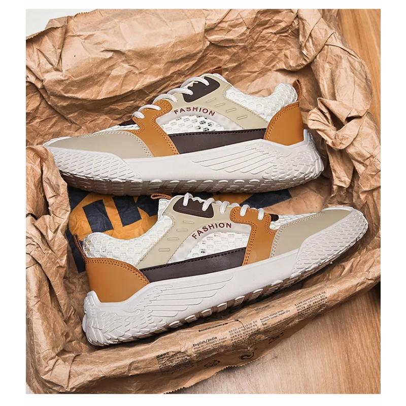 2024 Summer Breathable Mesh Casual Shoes Men Soft Sole Non-slip Running Shoes Fashion Versatile Sneaker Chunky Zapatos De Hombre