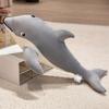 Kawaii Warm Chubby Dolphin Plush Toys Soft Full Stuffed Dolphin Throw Pillow Cozy Fluffy Sleeping Pillow Lovely Bedroom Decor