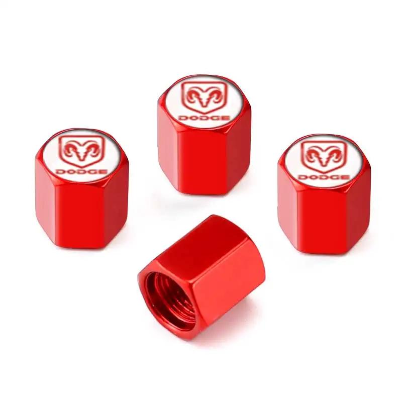 4PCS Alloy Car Tire Valve Caps Wheel Stem Anti-dust Covers for Dodge AVENGER CALIBER CARAVAN Challenger JOURNEY NITRO RAM 1500