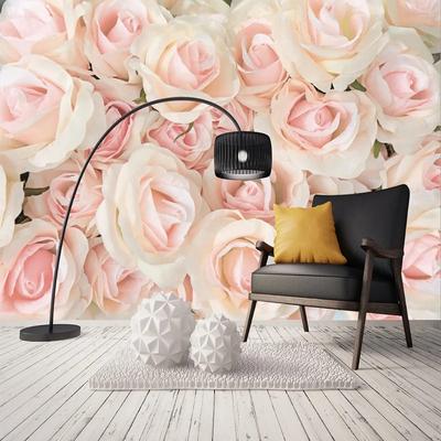 Moderne 3D Romantische Rosenblume Fototapete Wohnzimmer Hochzeit Haus Hintergrund Wandbild Heimdeko